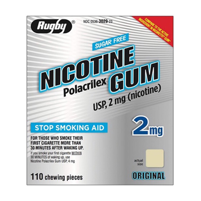 Rugby Nicotine Gum 2mg