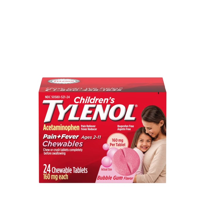 Tylenol Children's Pain + Fever Chewables Tylenol Children's Pain + Fever Chewables