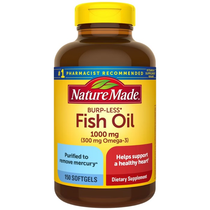 Nature Made Burp-Less Fish Oil 1000mg GelCaps