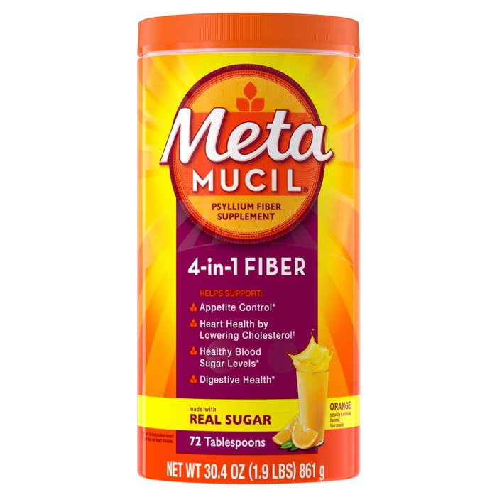 Metamucil 4-In-1 Fiber Orange Flavored Powder
