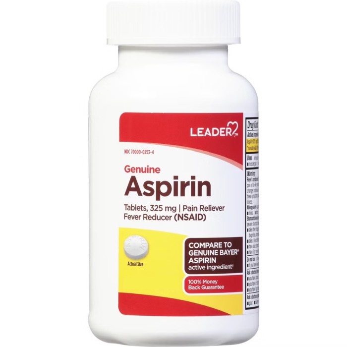 Leader Aspirin 325mg Tablets