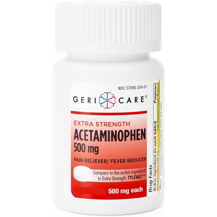 GeriCare Extra Strength Acetaminophen 500 mg Tablet