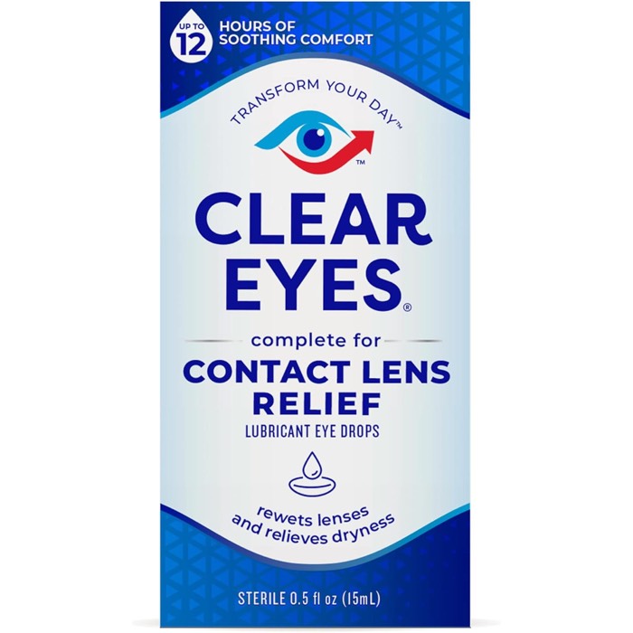 Clear Eyes Complete Contact Lens Relief Eye Drops