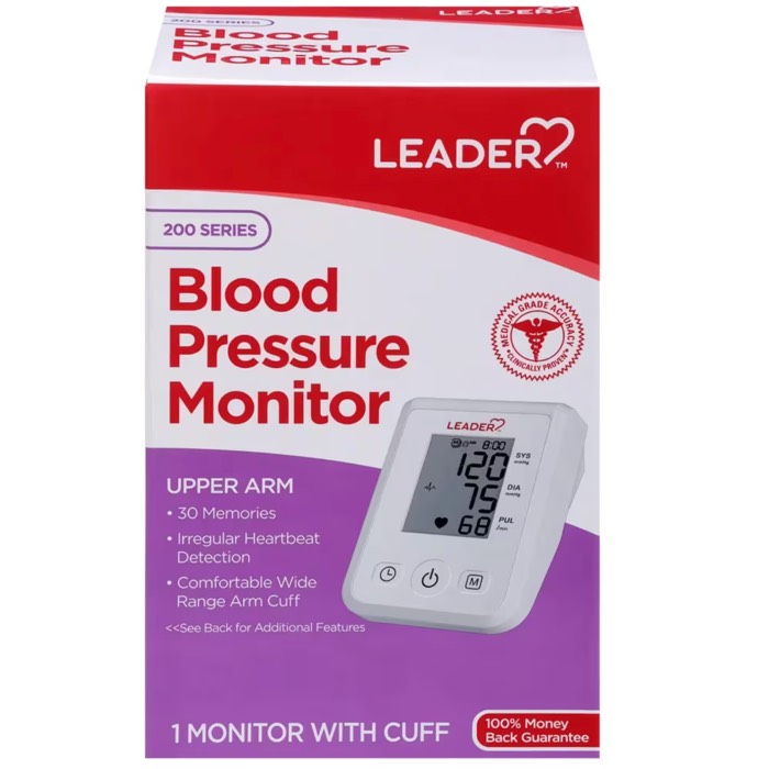 Leader 200 Series Automatic Upper Arm Blood Pressure Monitor with Cuff