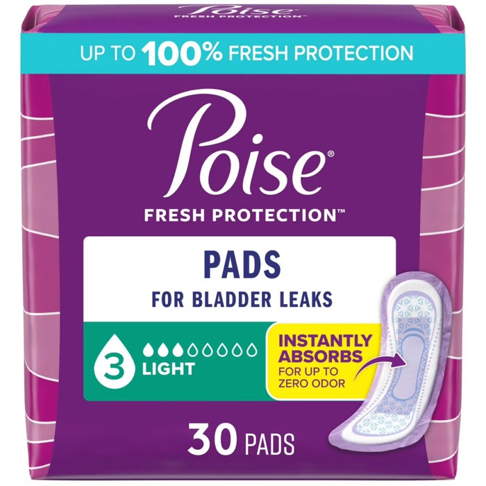 Poise Fresh Protection Light 3% Absorbency Pads