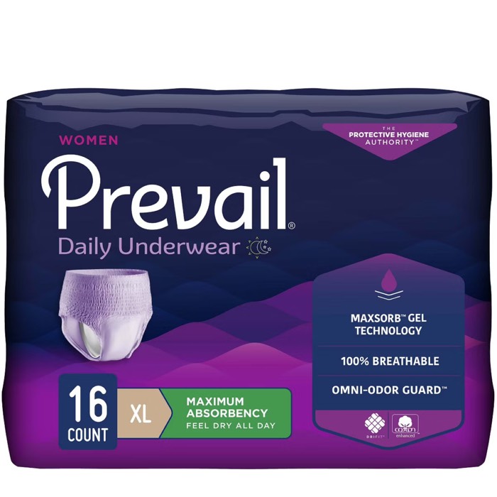 Prevail Womens Daily Underwear Maximum Absobency