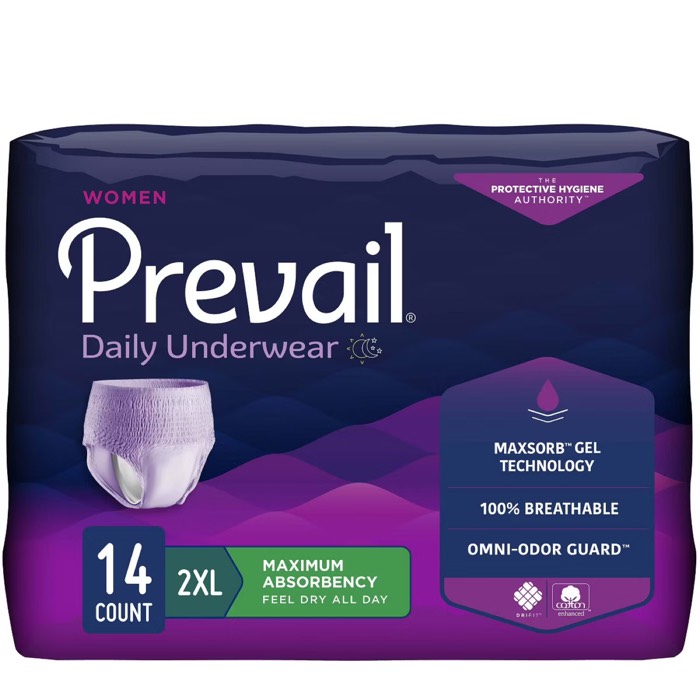 Prevail Womens Daily Underwear Maximum Absobency