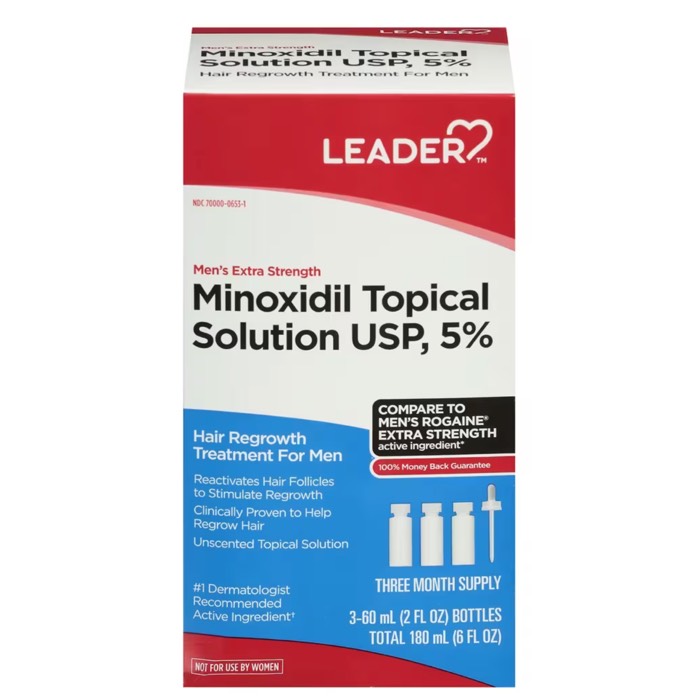 Leader Men's Extra Strength Minoxidil Topical Solution 5%