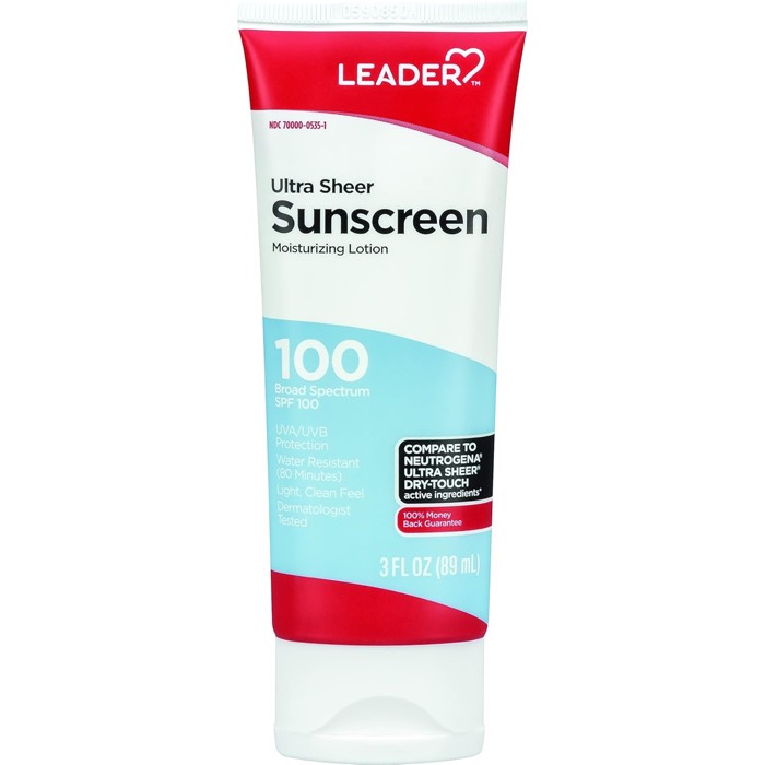 Leader Ultra Sheer SPF 100 Sunscreen Lotion
