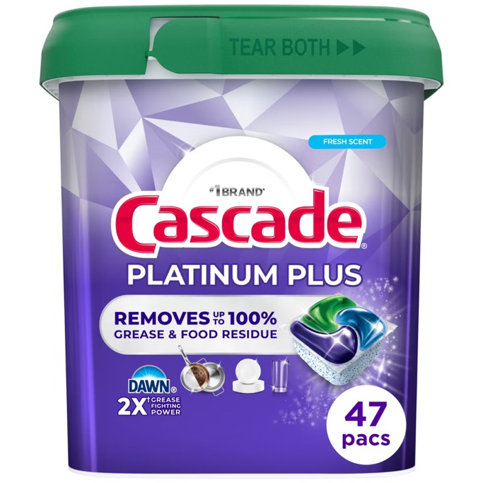 Cascade Platinum Plus ActionPacs Dishwasher Pods