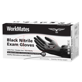 WorkMates+ Black Nitrile Gloves