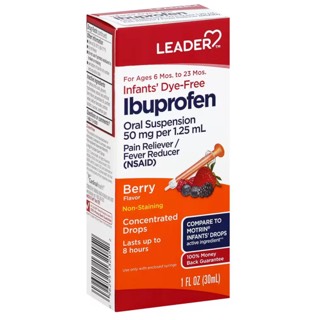 Leader Infants' Dye-Free Ibuprofen Oral Suspension