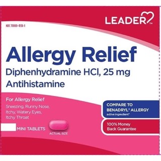 Leader Allergy Relief 25mg Mini Tablets