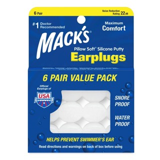 Mack's Waterproof Soft Moldable Silicone Putty Earplugs