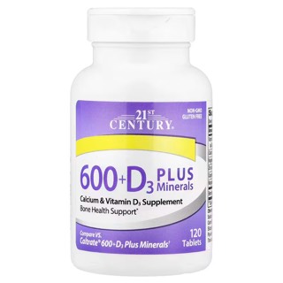 21st Century Calcium 600/Vitamin D3/Minerals Tablets